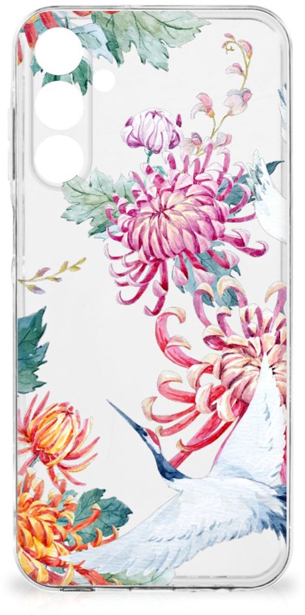 Samsung Galaxy A16 TPU Hoesje Bird Flowers