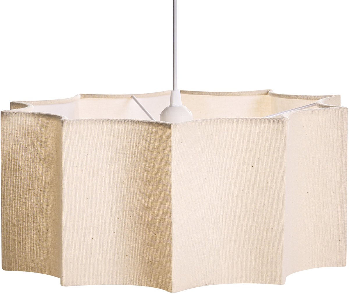 LUENHA - Hanglamp - Wit/Lichtbeige - Polyester