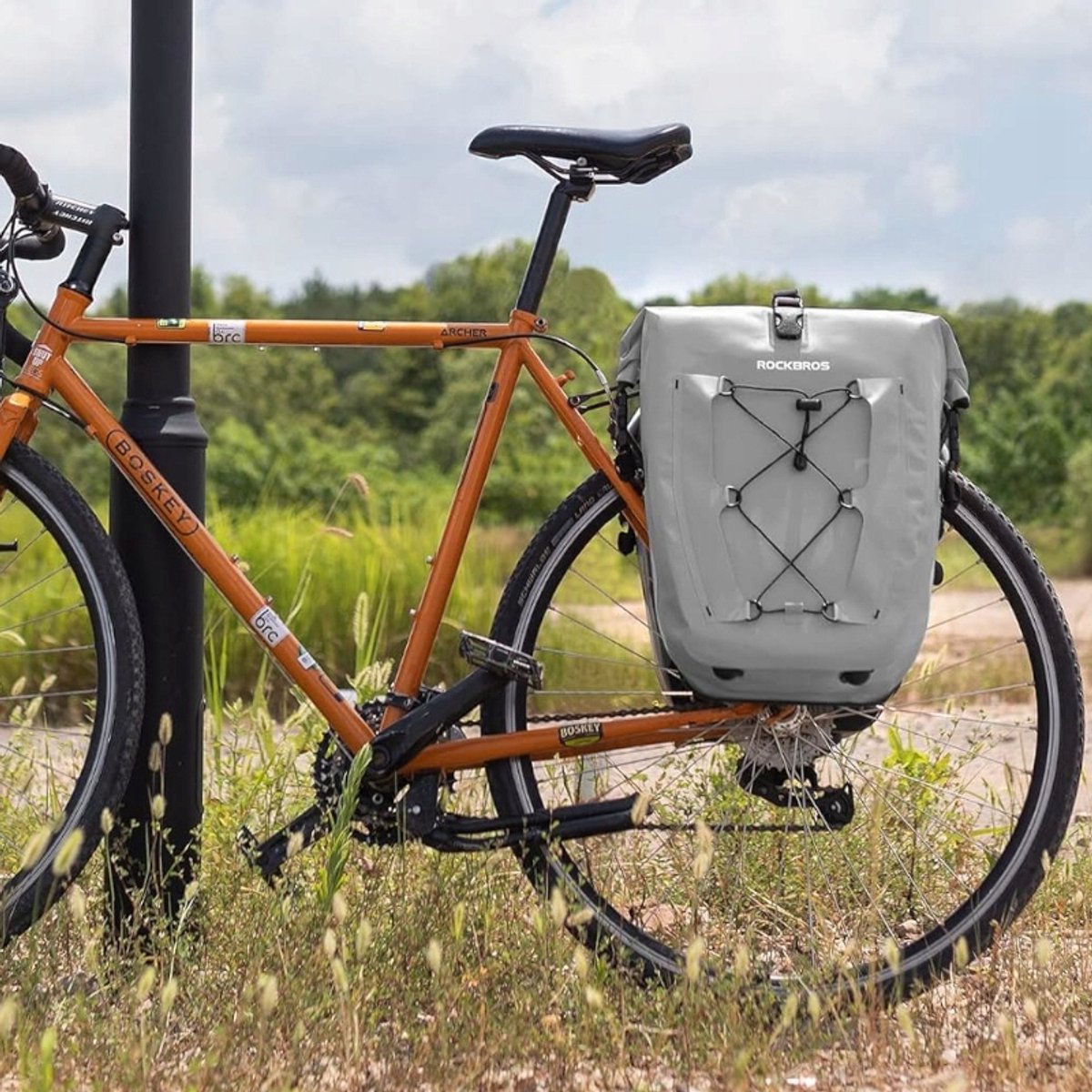 Waterdichte Fietstas Achterop 25L - Grijze Bagagezak — cadeau in Sport & Outdoor - foto 3