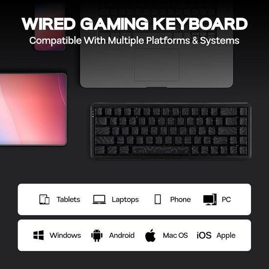 Compact 68% Gaming Toetsenbord met Magnetische Hall Effect Switches en 8K Polling Rate — afbeelding 5
