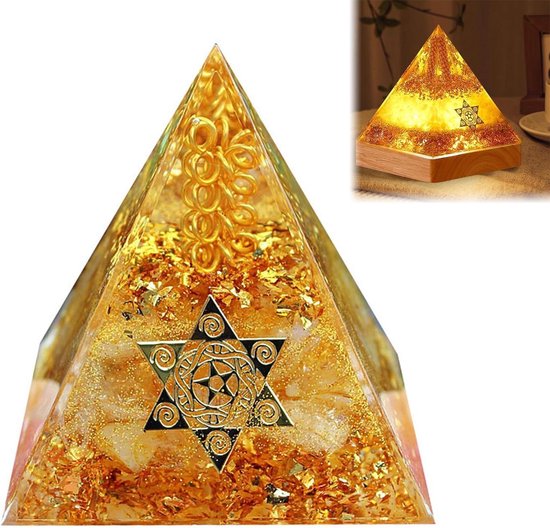 MplehDa kristallen piramide, 6 cm amethisten piramide edelsteen, boom des levens piramide desktop ornament huisdecoratie voor yoga, meditatie (Groen