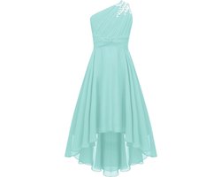 Elegante Meisjes Jurk Lang Bloemenmeisje Bruiloft Chiffon Feest Jurk voor Gala en Examens