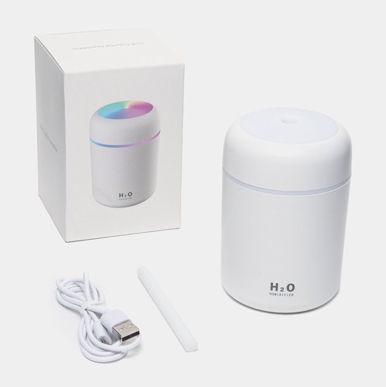 Mini-USB-luchtbevochtiger, 2 modi, mist, super stil, met led-nachtlampje voor kantoor, kinderkamer (groen