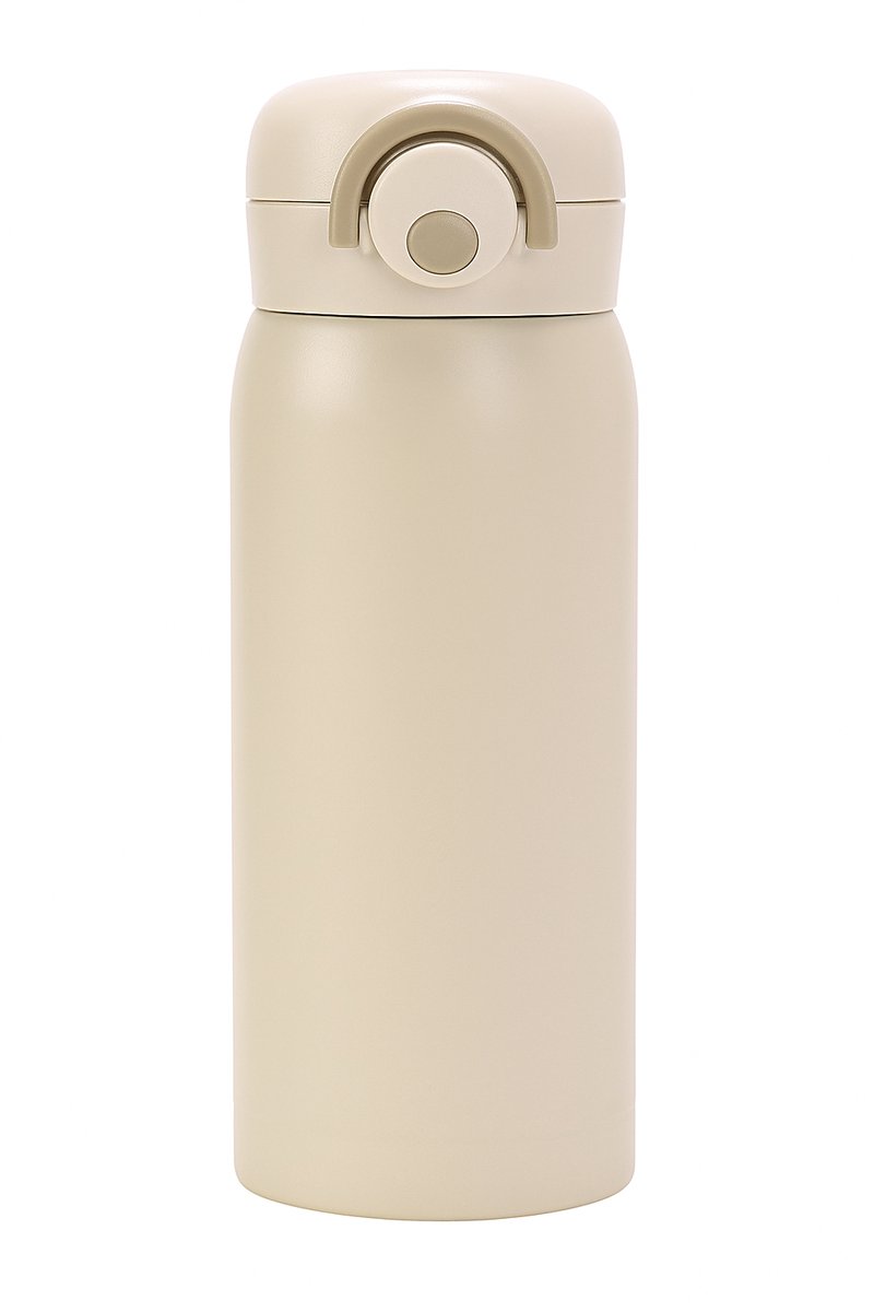 Thermo Drinkfles 350ml – Lekvrij & Stijlvol – BPA-Vrij – Voor Peuter, kind en volwassenen – Beige