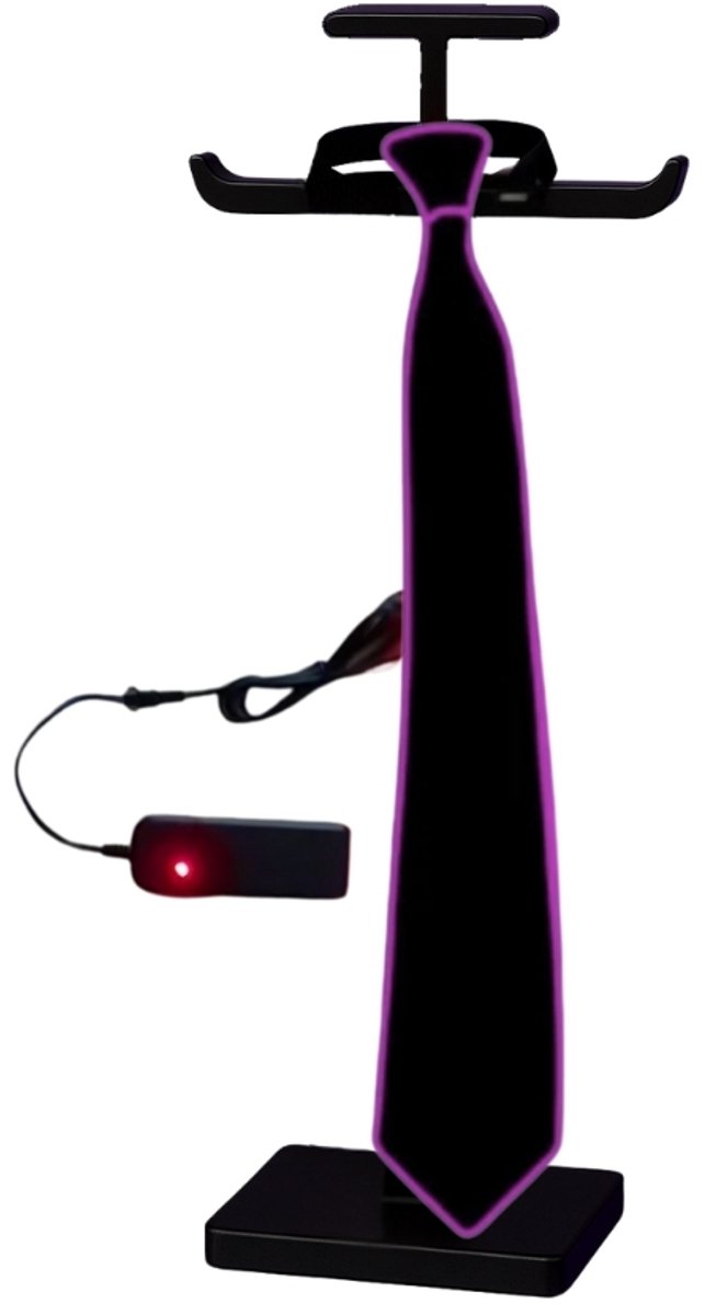 Doppler LED Party Tie – Paars - Lichtgevende Stropdas met 3 Lichtmodi | Perfect voor Feesten, Festivals, Carnaval & Koningsdag