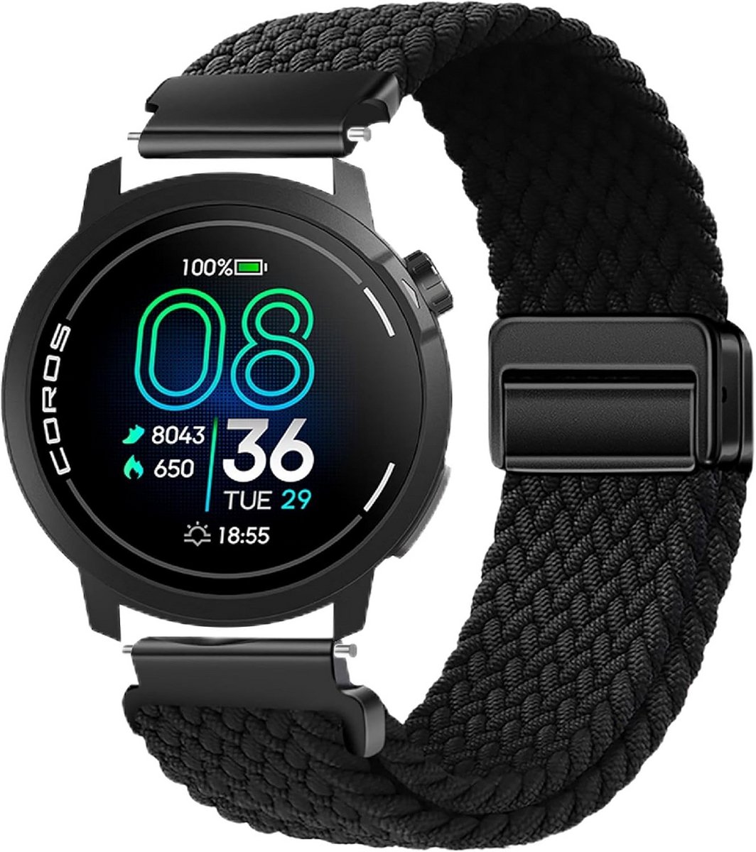Flexibele Nylon Gevlochten Horlogeband 22 mm voor Smartwatches (Unisex)