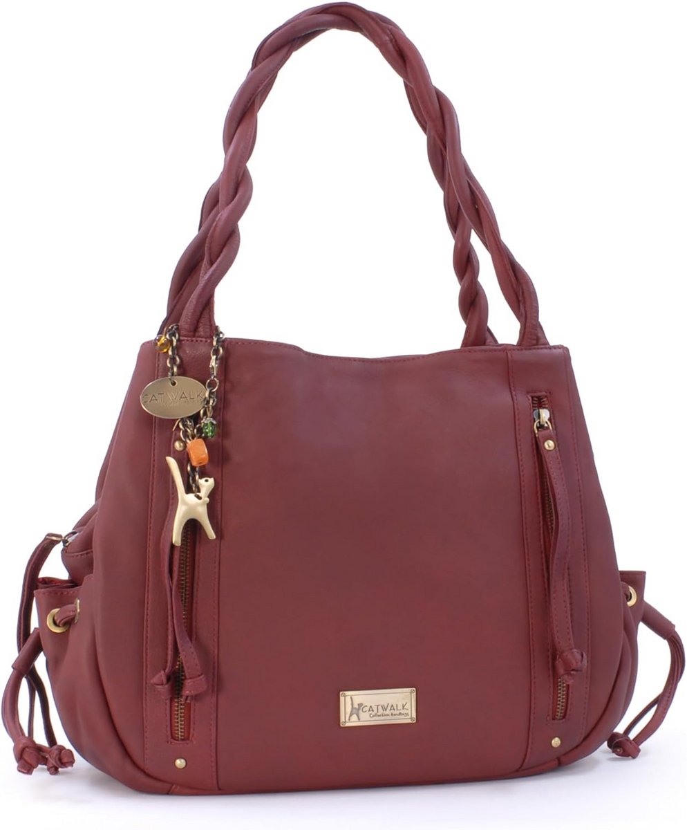 Dames Leren Tote/Schoudertas met Subtiele Vintage Look