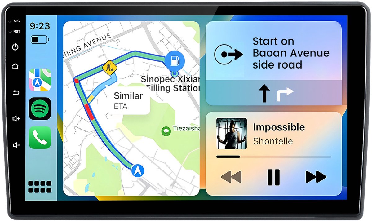 Hexinex Octa-Core autoradio Geschikt voor VW Bora Golf 4 Jetta Passat B5 T5 - Draadloos CarPlay, Android Auto, Androdi 15, multimediaspeler, 4GB+64GB