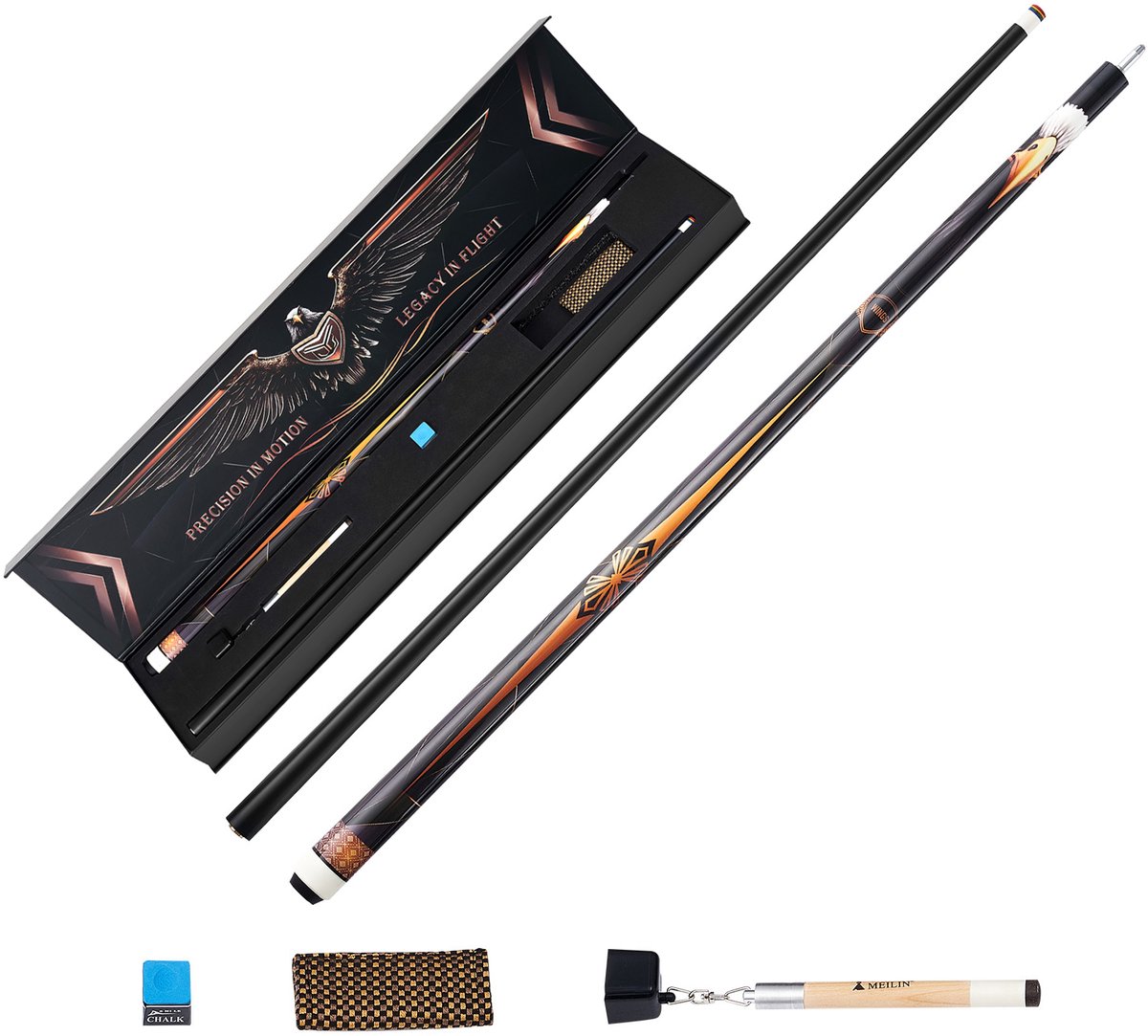 58-Inch Poolkeu, 1-Delige Biljartstok, 19 Oz Canadese Esdoornhouten Keu met Meerlaagse Punt en Abs-Verbinding, Ideaal voor Pooltafels In Bars, Huizen, Kantoren en Meer
