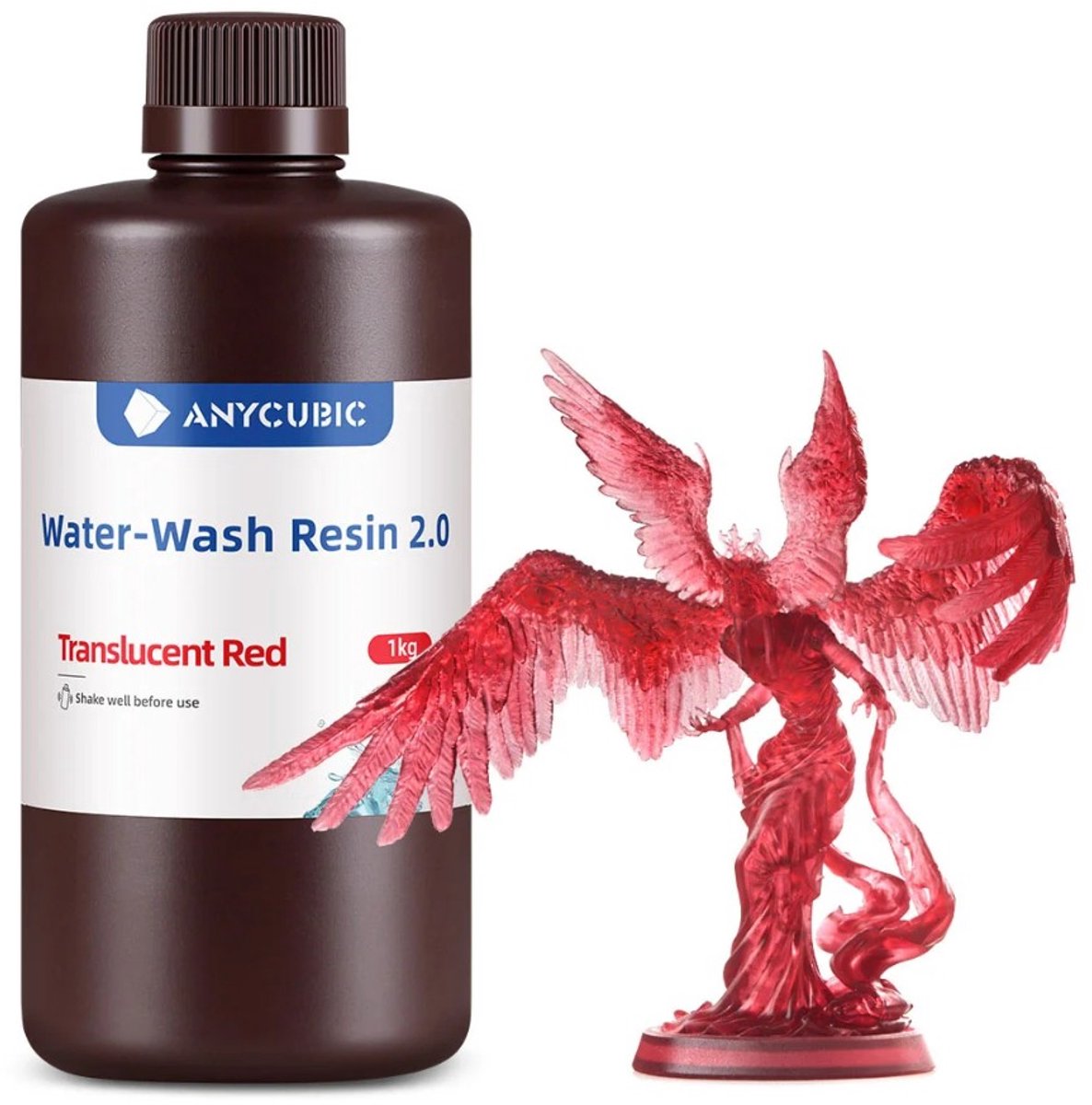 Anycubic Water-Wash Resin+ - 1Liter - 5 Verschillende Kleuren - 3D Printer Resin - Wit