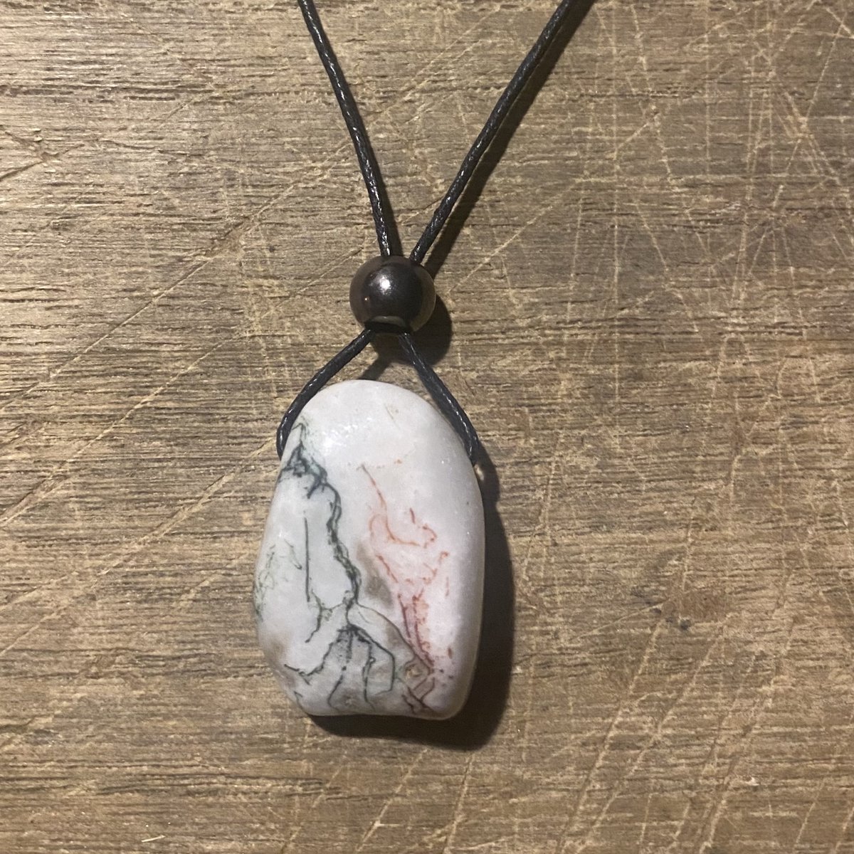 Boomagaat 2cm - Veiligheid - Bescherming - Ketting - Sieraad - Waxkoord 60 cm - Cadeau