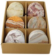 Dessous de verre Marbre Céramique 10.3X10.3X0.7Cm Assorti Prix Par Pièce 2 pièces