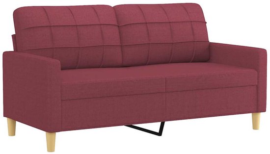 vidaXL-Canapé 2 places-140-cm-tissu-bordeaux