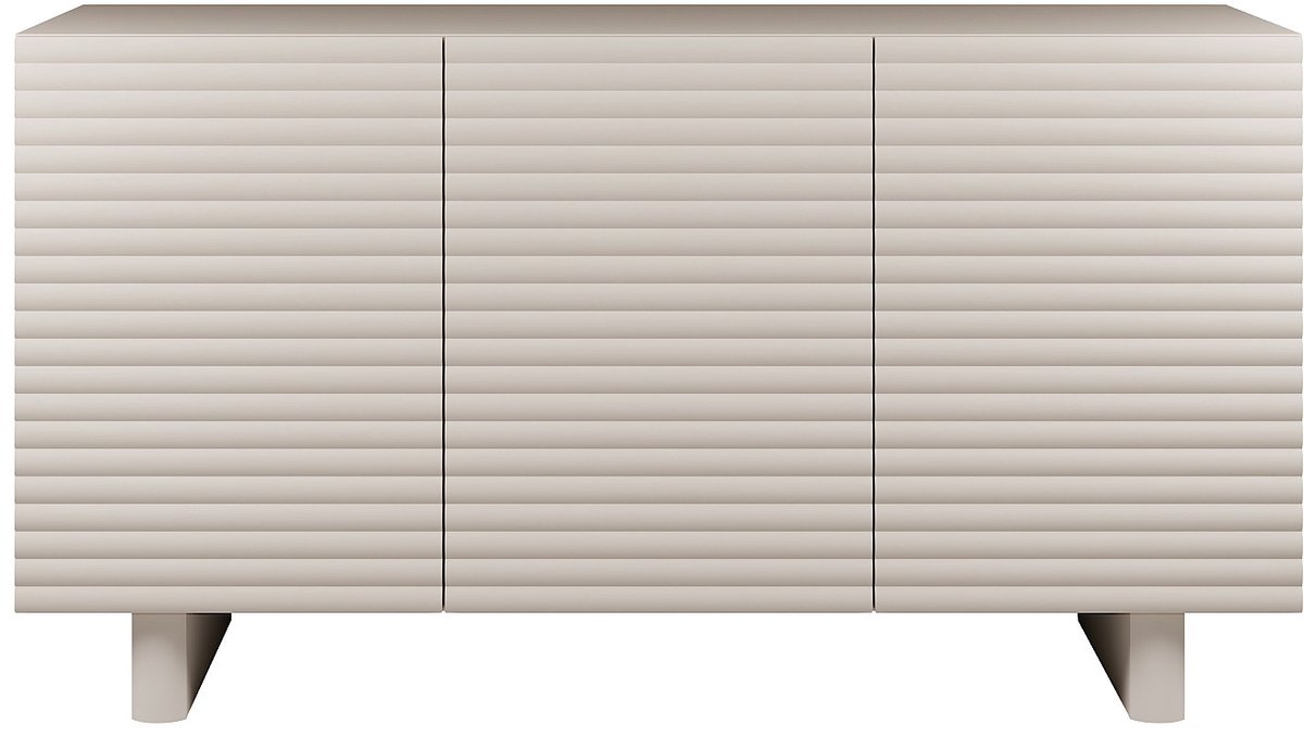 Vente-unique Buffetkast met 3 deurtjes van MDF - Beige - LUDIMA