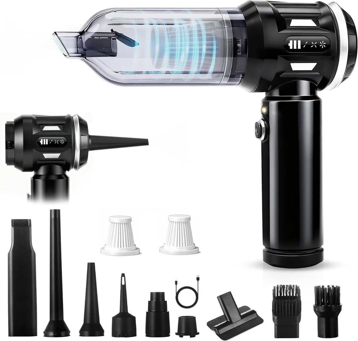 NETTLIFE Draadloze Kruimelzuiger 25000Pa 4-in-1 - NETTLIFE - €52,99