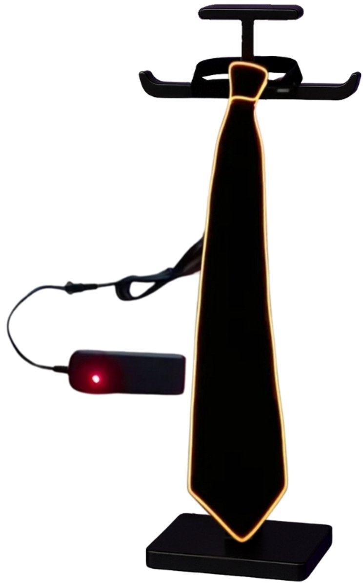 Doppler LED Party Tie – Geen - Lichtgevende Stropdas met 3 Lichtmodi | Perfect voor Feesten, Festivals, Carnaval & Koningsdag