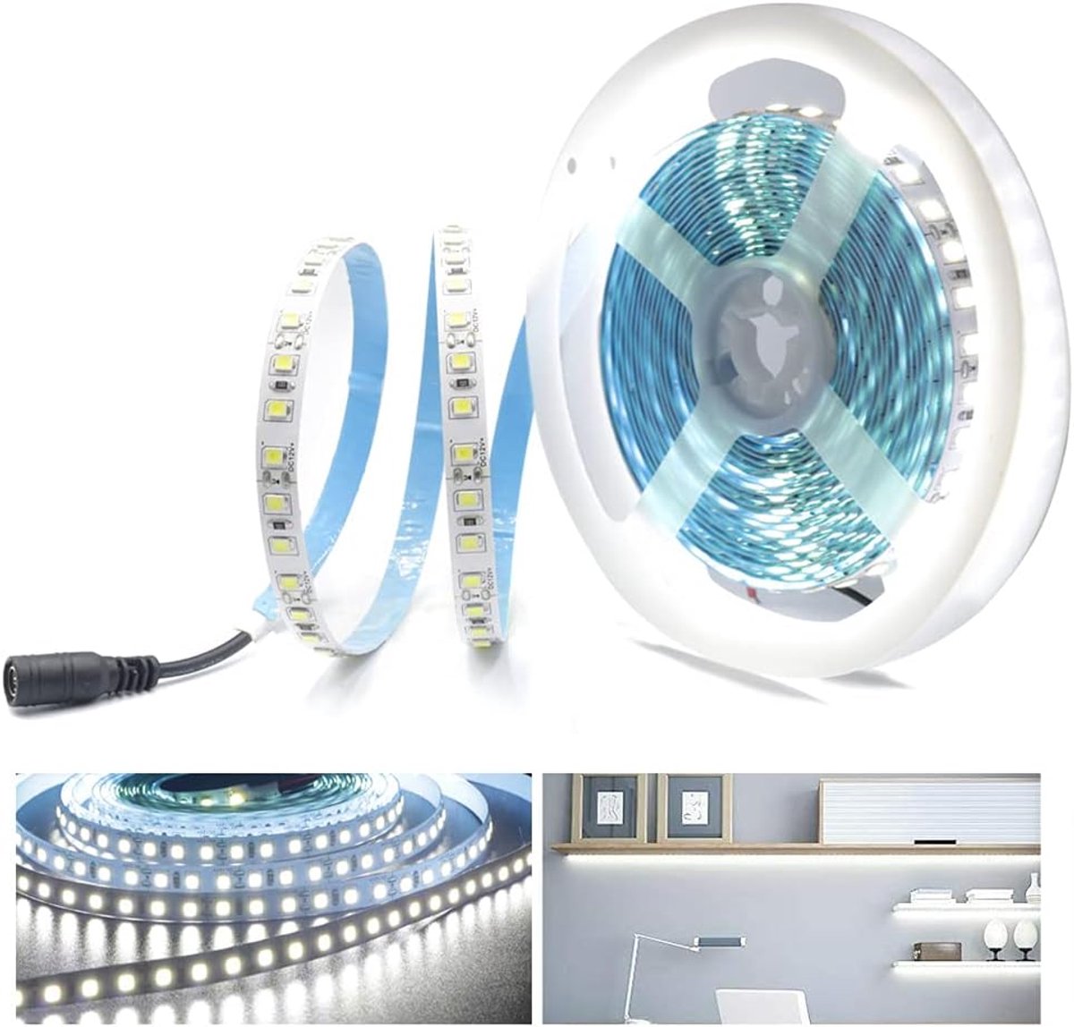LED strip licht - Decoratieve verlichting - Binnenhuis decoratie - 600 heldere LEDs - 5 meter - Koudwit