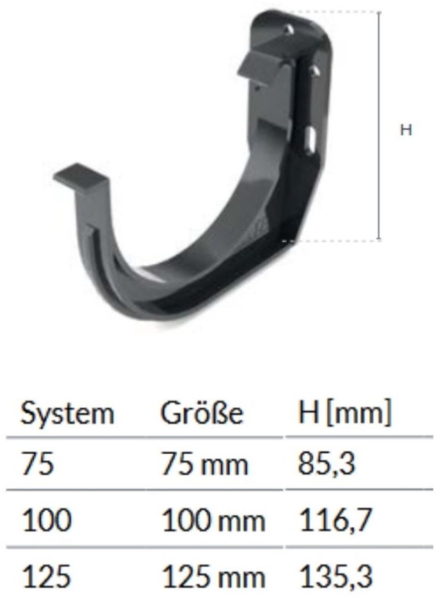 Gootbeugel bruin Systeem 100