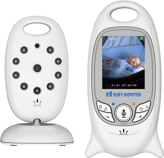 Babyfoon Camera met Nachtzicht en Temperatuurweergave - Babyfoon - €49,99