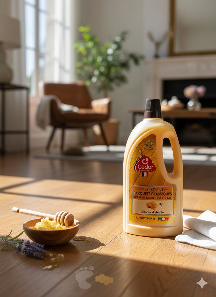 O'Cedar Parketreiniger met Bijenwas 1L – Nettoyant Parquets Classiques à la Cire d’Abeille – Reiniging & Bescherming voor Houten Vloeren