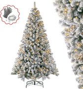 Sapin De Noël Artificiel Floqué Neige - 60 Cm De Haut, Support Inclus, Déco Maison Bureau Fêtes