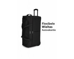 Grote Reistas op Wielen 100L – Flexibele Wieltas Autovakantie – Lichtgewicht Softcase – Past Makkelijk in Kofferbak – Sterke Duffel met Wielen – Ideaal voor Camping & Gezinsvakantie