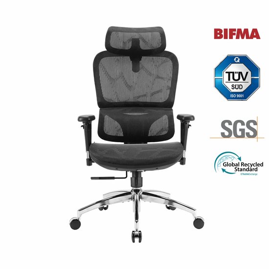 Chaise de bureau ergonomique Sihoo M18 – lombaire et appui-tête réglables, 150 kg, bleu clair at JoyBuy Chaise de bureau ergonomique Sihoo M18 – lombaire et appui-tête réglables, 150 kg, bleu clair at JoyBuy