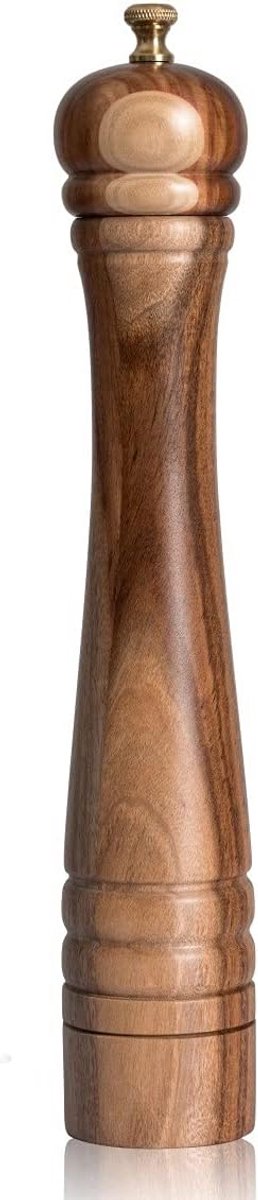 Pepermolen - Harde & Verstelbare Roestvrij Staal - Molen - Acaciahout - 30 cm Hoogte