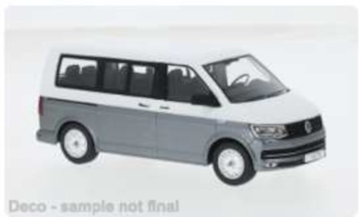 Volkswagen T6 Multivan Wit Grijs Modelauto 1/43 Ixo Models