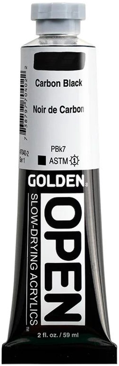 Golden OPEN Acrylverf Koolzwart 59 ml