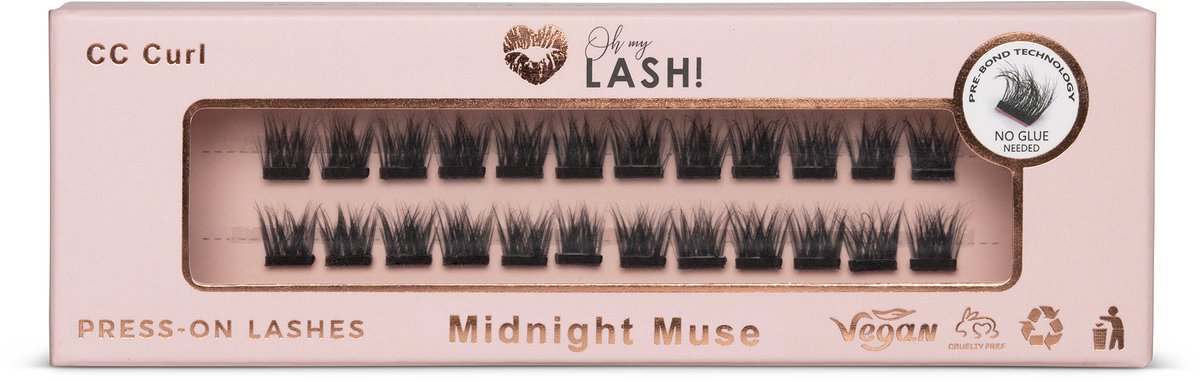 Oh My Lash - Midnight Muse - 8mm - Press On Lashes - Pre Glued - DIY Wimperextensions - Enkele Maat