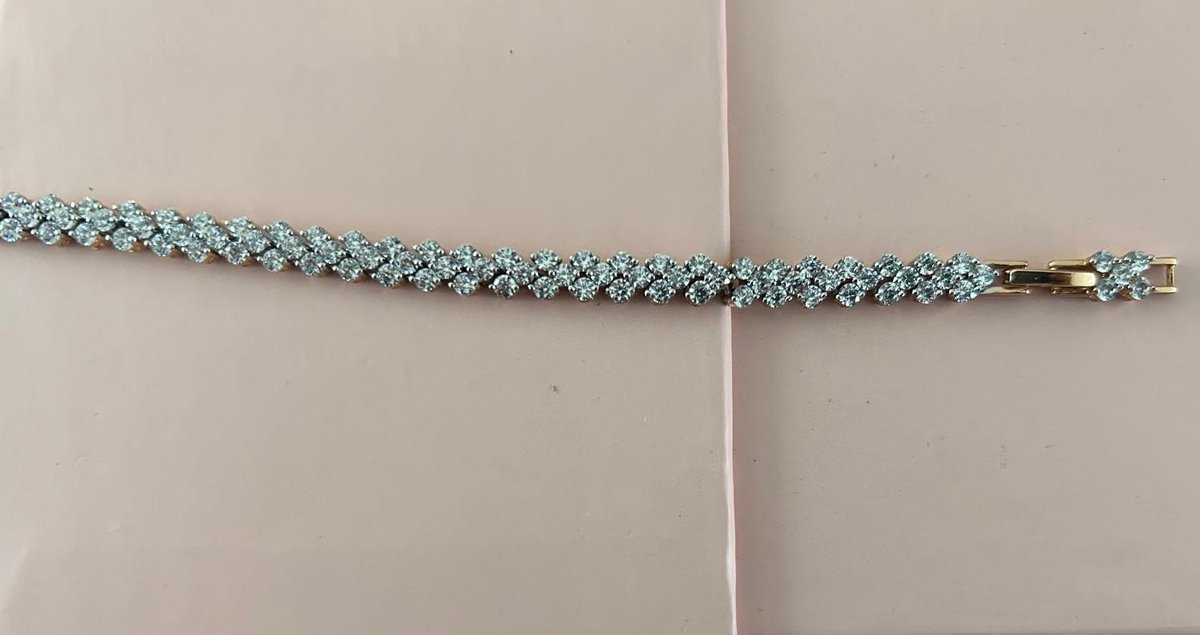 Diamond Knit Tennis Bracelet Rose Gold