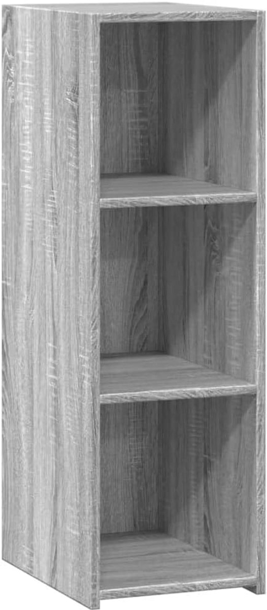 Sideboard 30x41x93 cm geschilderd hout grijp en Sonoma eiken afwerking