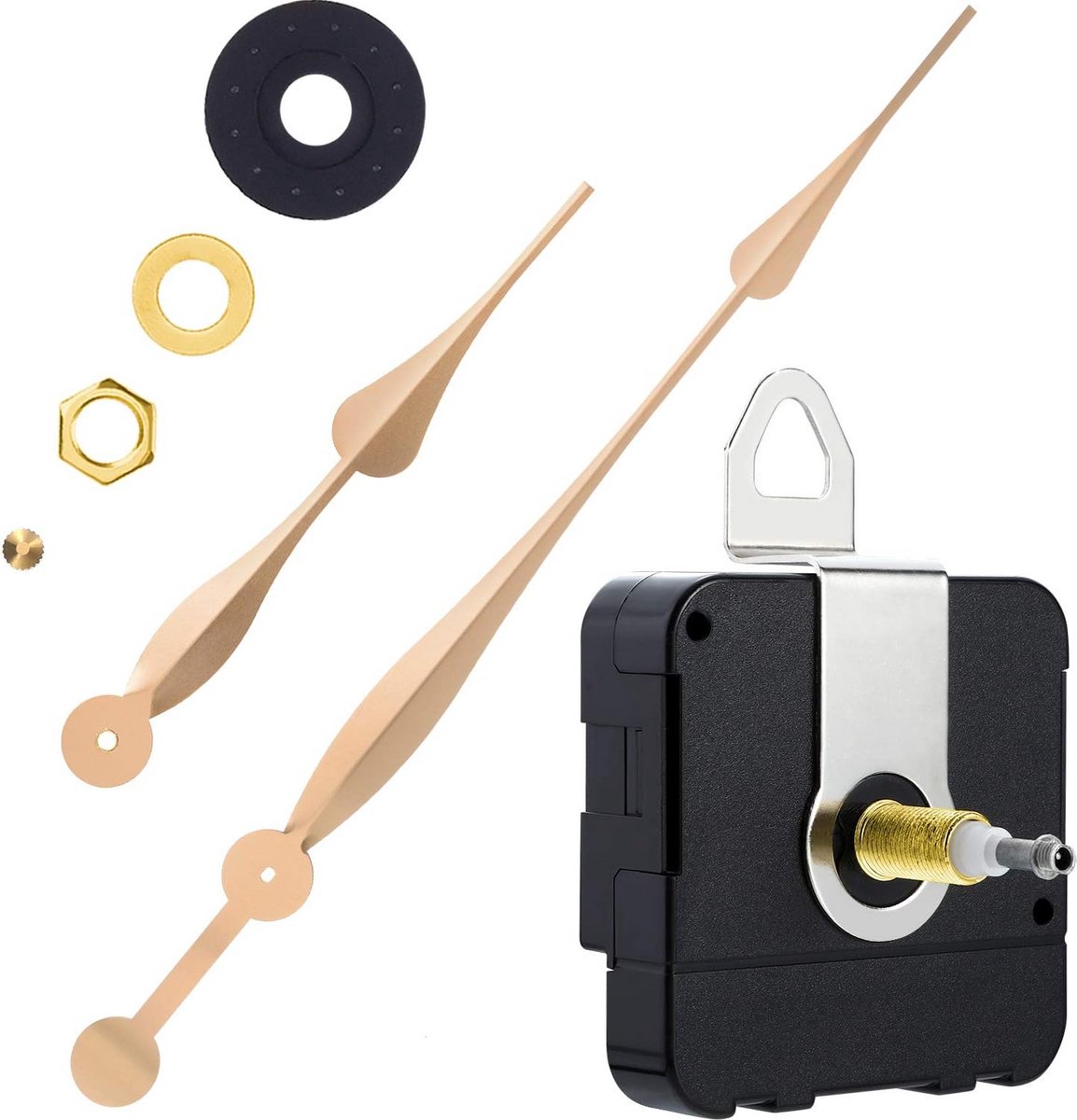 Hoge Torque Quartz Klokmechanisme met 12 inch Gouden Wijzers 23mm Schroefdraad