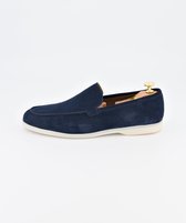 Heren Suède Loafers – Marina Loafer – Blauw – 40 – Leren Voering – Uitneembare Binnenzool – Alfie Walker