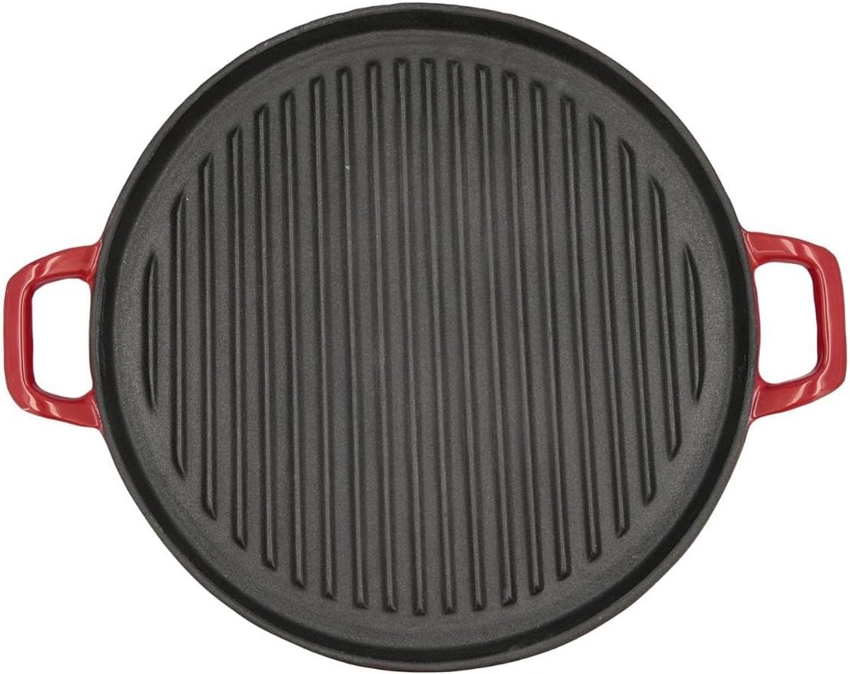 Ronde Braadpan van Geëmailleerd IJzer - 32 cm - Geschikt voor Inductie en Glaskeramiek