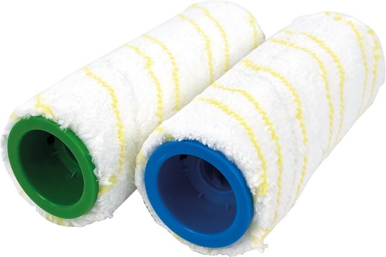 Foto: Parts4 microvezel rollers geschikt voor k rcher elektrische dweil set van 2 rollers alternatief voor origineel nummer 2 055 006 0 geschikt voor k rcher fc3 fc4 fc5 fc7 en fc8 serie ideaal voor het streeploos reinigen van gladde vloeren