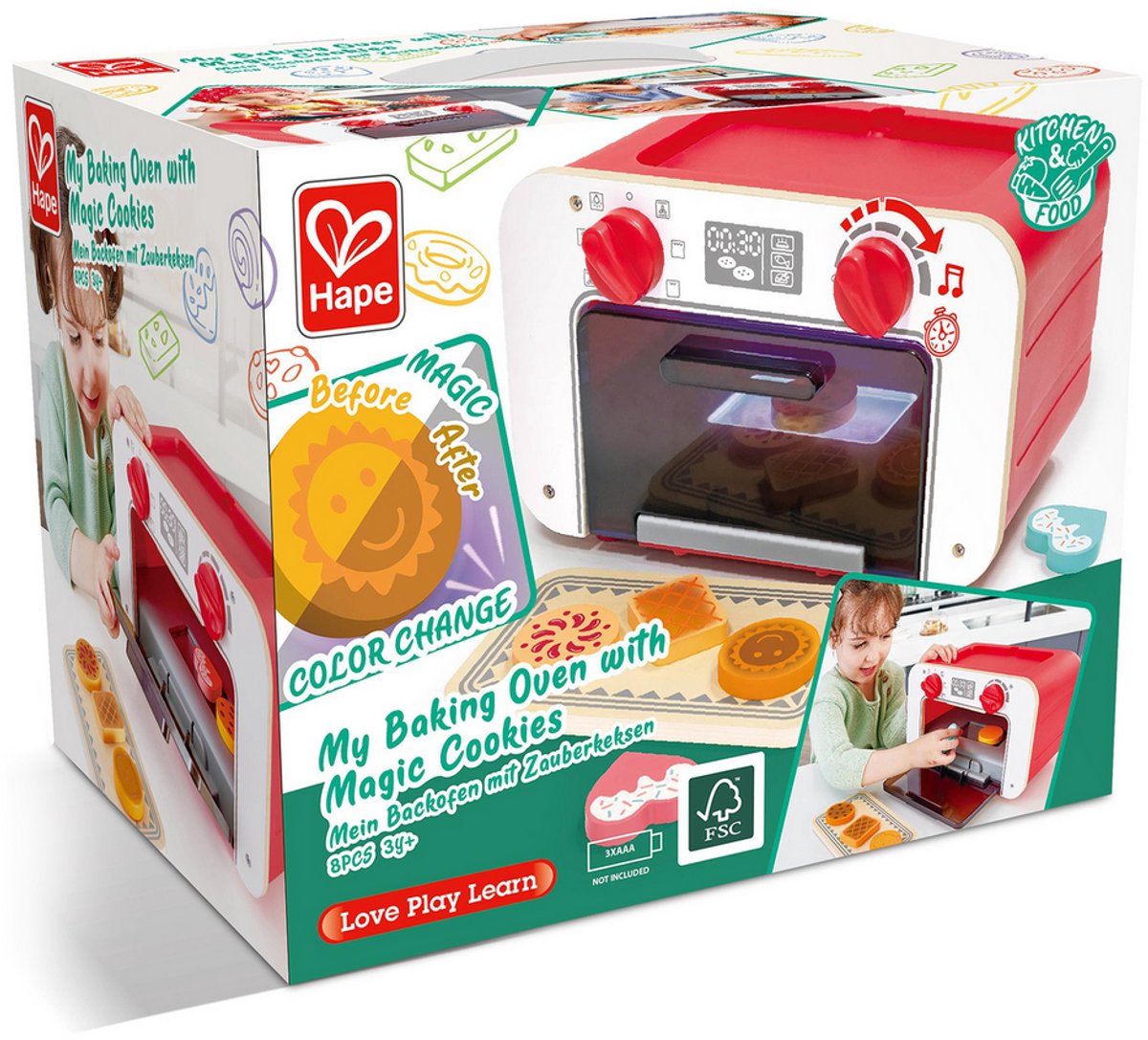 Hape Speelgoedoven met Magische Koekjes - Kleurveranderende Bakoven Speelset, 3 jaar+ — afbeelding 10