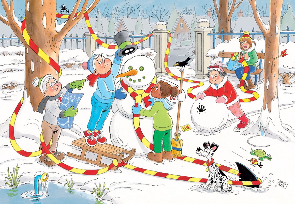 Jan van Haasteren Junior - De Sneeuwman - 150 stukjes - Legpuzzel — afbeelding 2