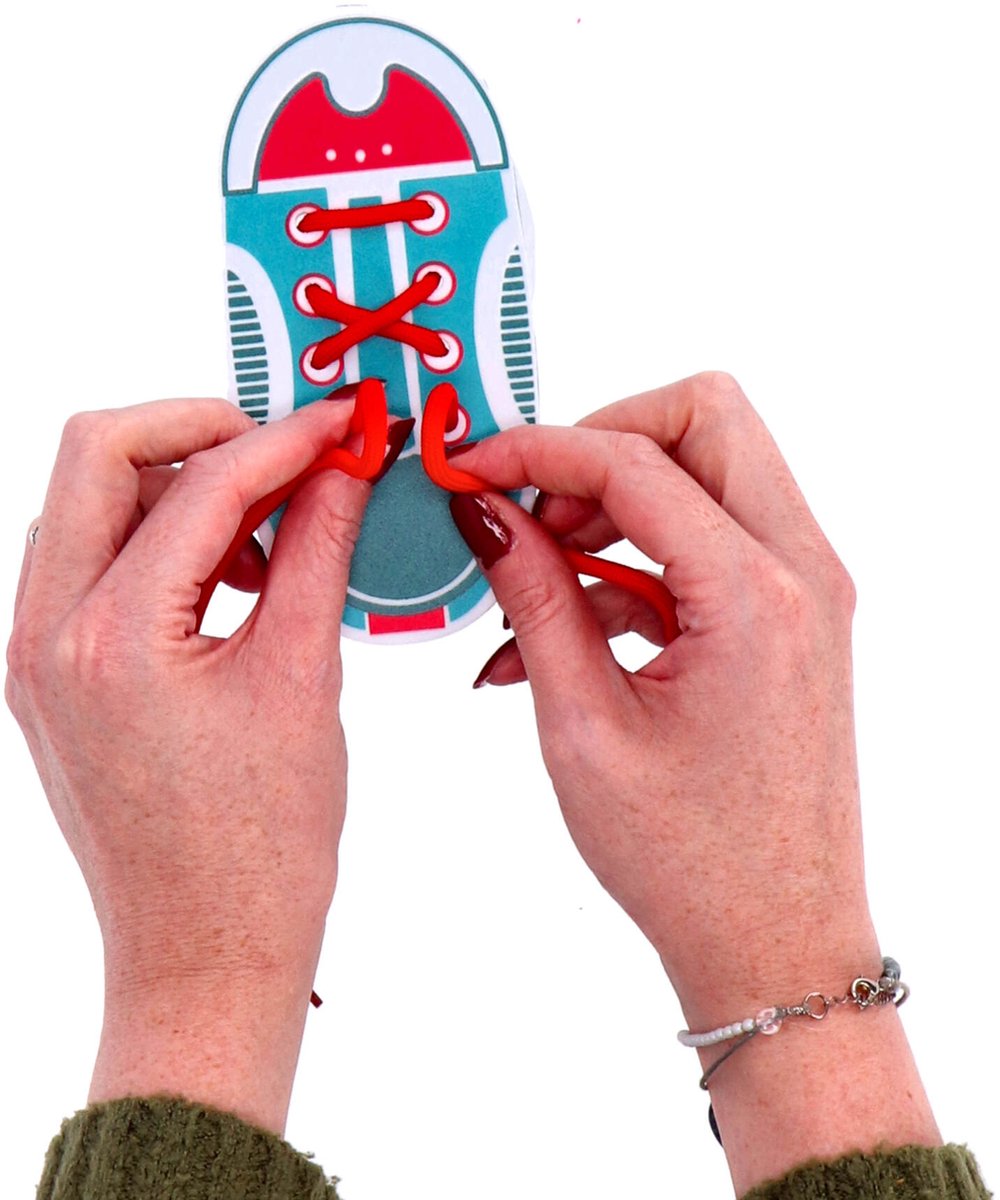 SES Creative – Ik Leer Veters Strikken – Schoen van Foam met Veters – Educatief Speelgoed vanaf 3 jaar — afbeelding 3