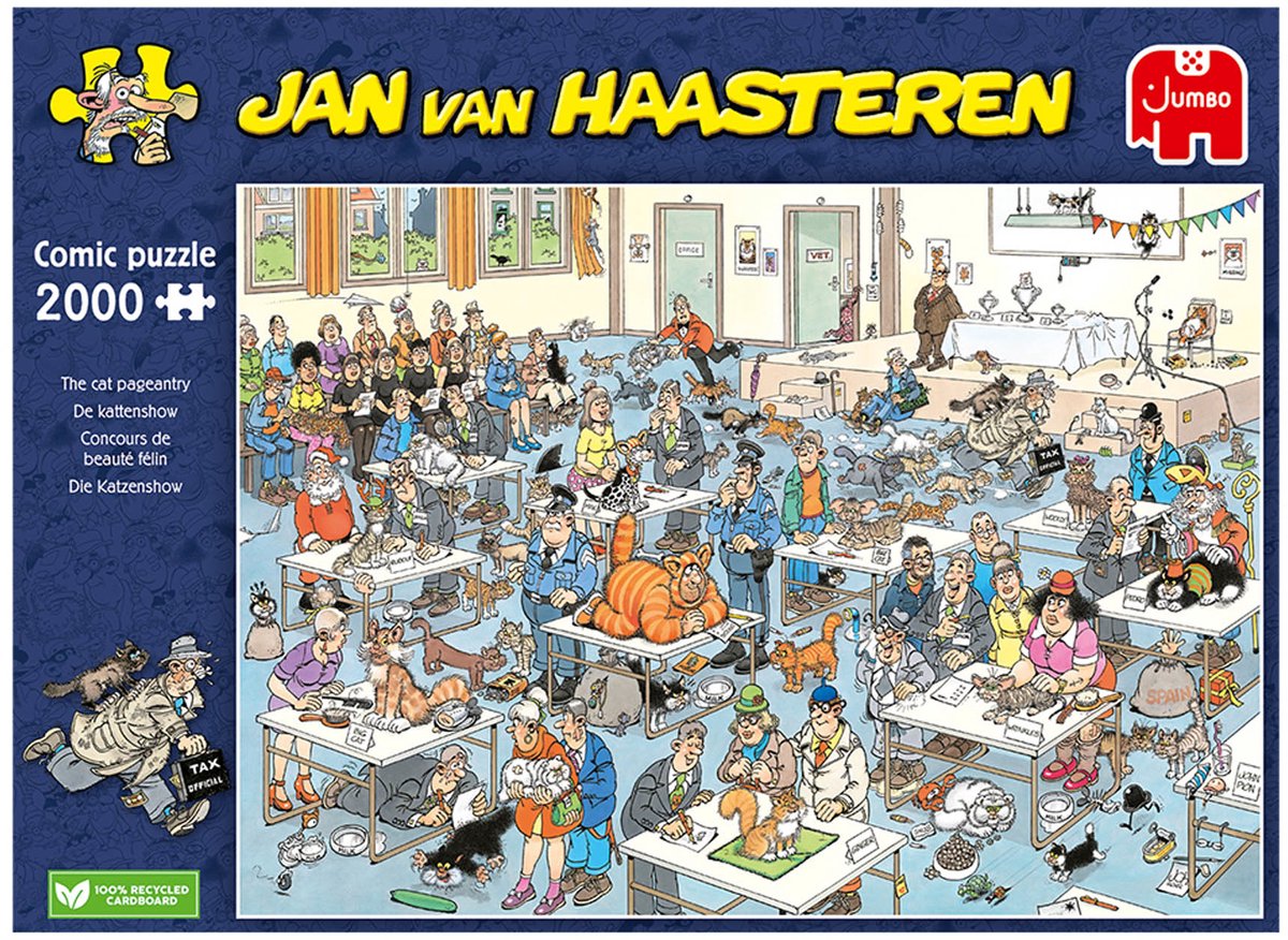 Jan van Haasteren - De Kattenshow - 2000 stukjes puzzel - Legpuzzel — afbeelding 3