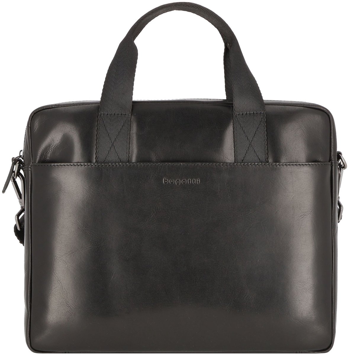 bugatti Business tas Schoudertas met laptopvak Romano Briefcase Black Zwart