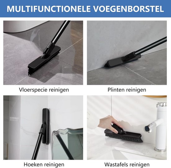 Voegenborstel met lang telescopisch handvat voor tegelvoegen en vloeren van Merkloos	 — afbeelding 4