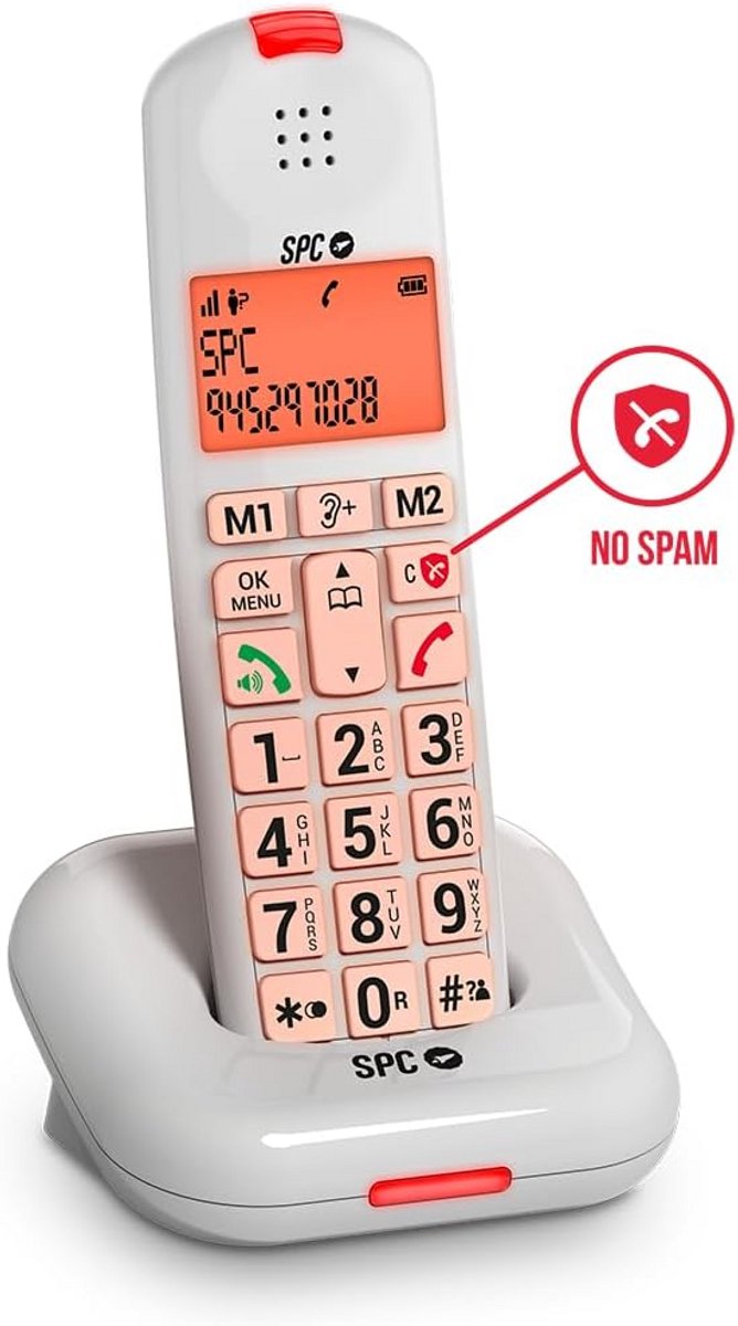 Draadloze Vaste Telefoon met Groot Verlicht Display - Senioren Telefoon met Nummerherkenning