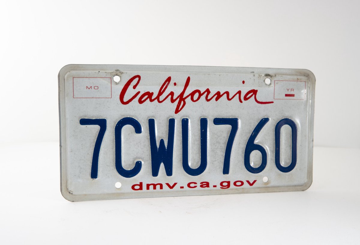 Mancave Decoratie - USA Kentekenplaat - 100% Authentiek - California - Mancave Wandbord