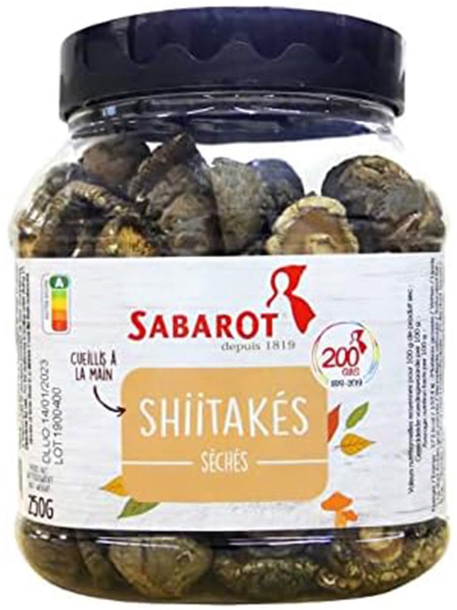 Sabarot Gedroogde Shiitakes grote pot - dried shiitakes - shiitakes seches