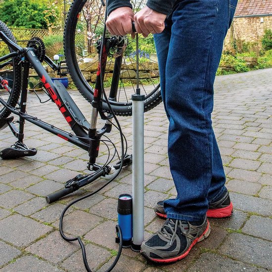 Trackpomp 0-100 psi - Universele Voetpomp met Multi-Valve Kop voor Banden, Rubberboten & Spatborden — afbeelding 3