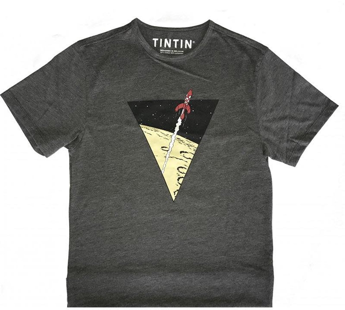 Tintinimaginatio - Kuifje Shirt - Raket naar de maan - XS