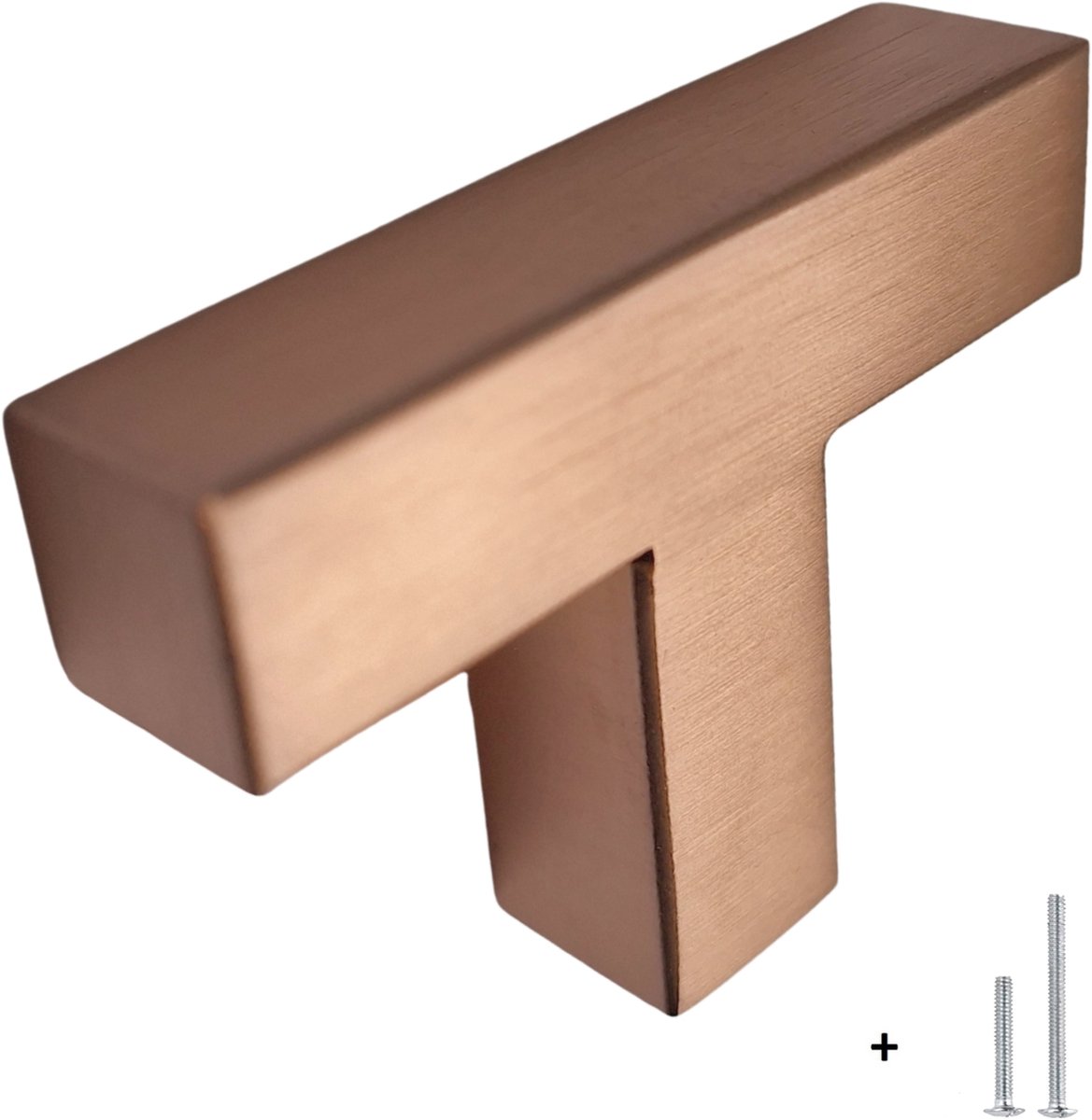 HOEXS Keukengreep Rose Goud – 5cm | 1 Boorgat – Luxe Meubelknop – Incl. Bout – Moderne Deur & Lade Knop