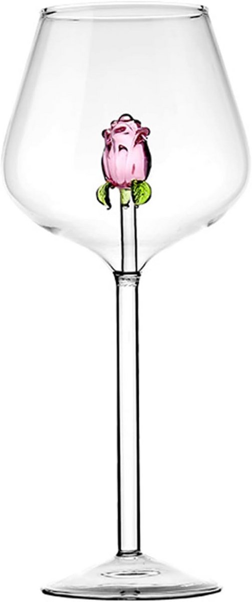 Wijnglas met Roos Champagne Coupe Glazen 650 ml Bruiloft Glaswerk voor Rode Wijn